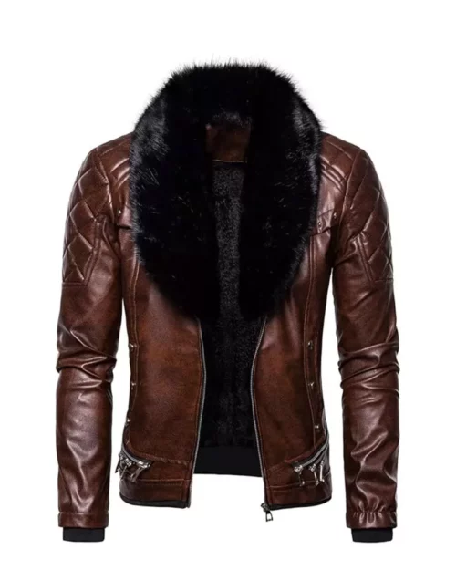 Men's Brown Retro Aviator Jacket