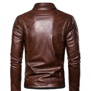 Mens Brown Retro Aviator Jacket