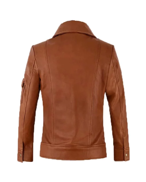 Mens Genuine Leather Classic Biker Jacket