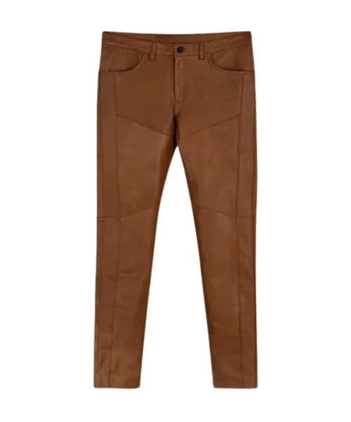 Men's Noach Brown Leather Pant