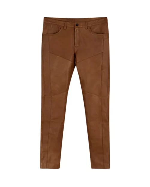 Men's Noach Brown Leather Pant