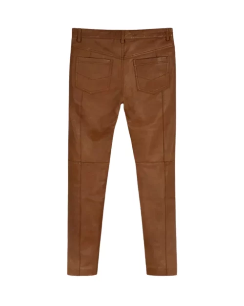 Mens Noach Brown Leather Pant