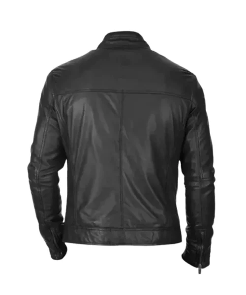 Stylish Black Lambskin Leather Jacket for Mens