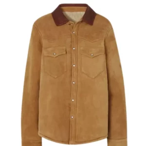 Women's Camel Suede With Classic Leather Shirt