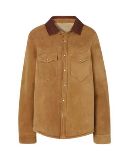 Women's Camel Suede With Classic Leather Shirt