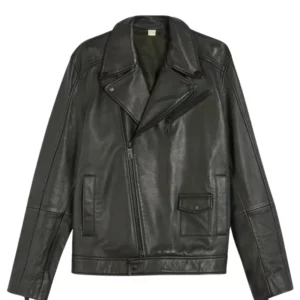 Men’s Biker Classic Carve Black Leather Jacket - Stylish & Durable