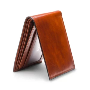 Old Leather Bifold Wallet with Card