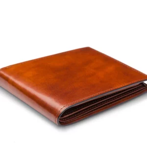 Old Leather Bifold Wallet with Card