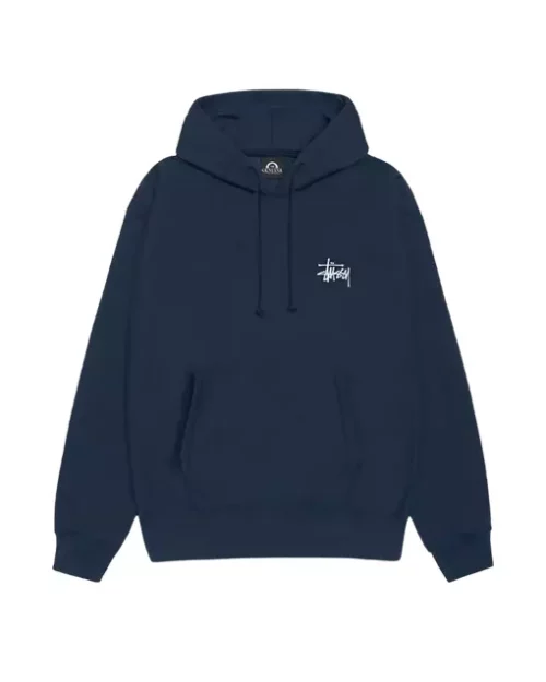 Basic Stussy Navy Blue Hoodie