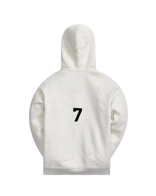 Essential ABC Print Hooded White Sweatshirt