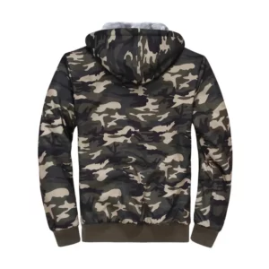 Stay stylish and comfortable with the Men's Full Zipper Fleece Camo Hoodie Jacket. Designed for warmth and durability, it's perfect for any adventure.