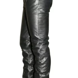 Men's Real Leather Biker Pants