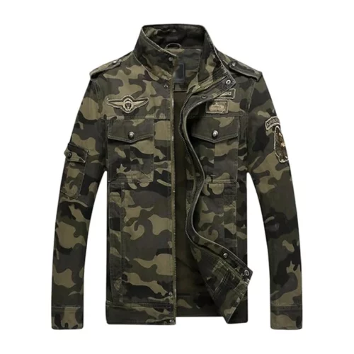 Mens-Springrain-Military-Camo-Cotton-Jacket