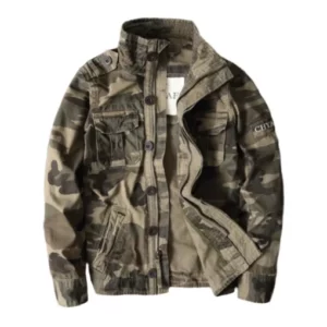 Shop the Men's Vintage Army Camo Jacket for a rugged, timeless look. Crafted for durability and style, it's perfect for any adventure. Order now!