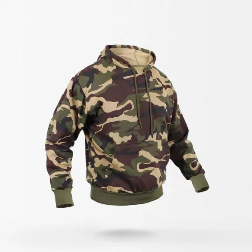 military style camo hoodie