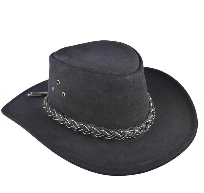 Classic Midnight Leather Cowboy Hat