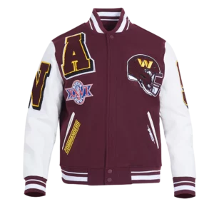 Washington Commanders Men's Rib Varsity Jacket