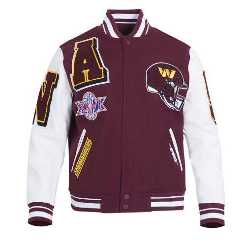 Washington Commanders Men's Rib Varsity Jacket