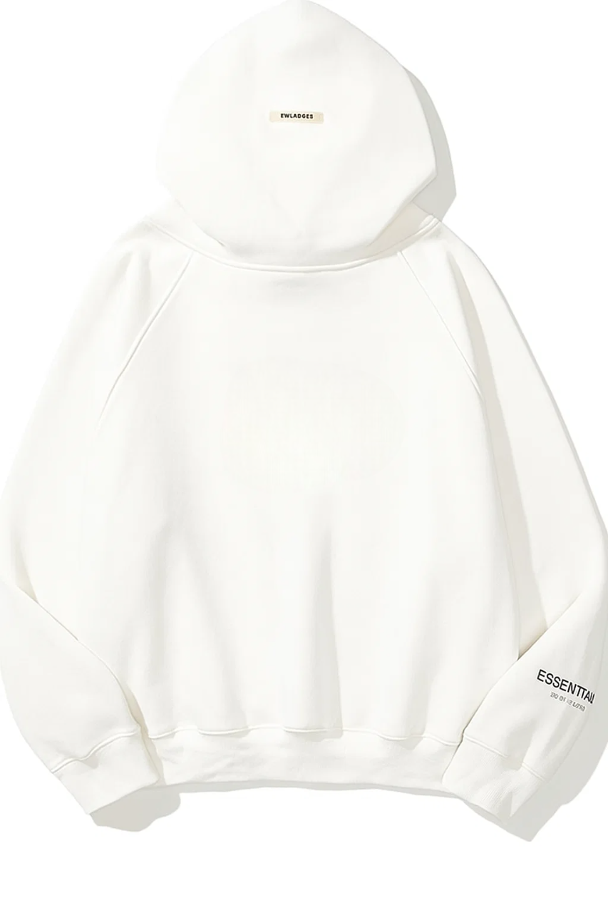 FEAR OF GOD ESSENTIALS Hoodie White 激レア Fear of God Essentials 3D Silicon Applique Pullover Hoodie