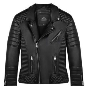 Men's Vintage Black Biker Leather Jacket