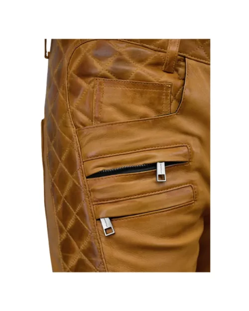 Men's Outlaw Burnt Mustard Leather Pants