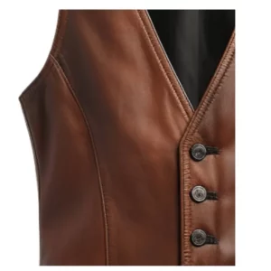 Men’s Vintage Brown Leather Vest