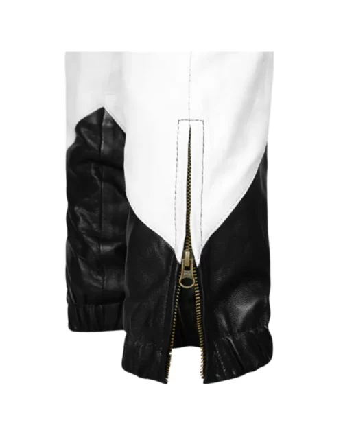 Men White & Black Stylish Lambskin Leather Pants