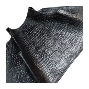 Men's Black Embossed Biker Leather Vest