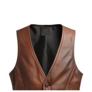 Men’s Vintage Brown Leather Vest