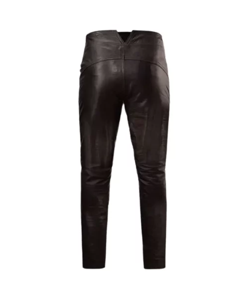 Men Dark Brown Jim Morrison Leather Pants
