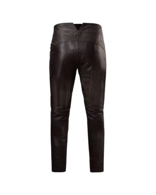 Men Dark Brown Jim Morrison Leather Pants