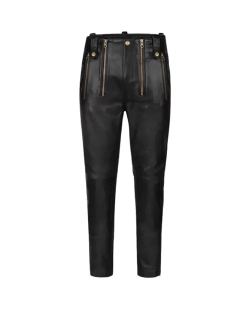 Women's Slim Fit Anchor Genuine Leather Pants