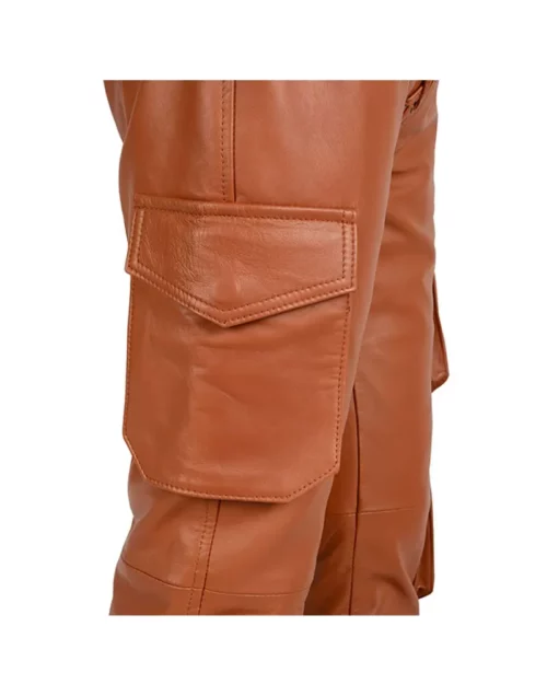 Mens Drifter Cargo Leather Pants