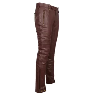 Mens Outfit Brown Leather Pants