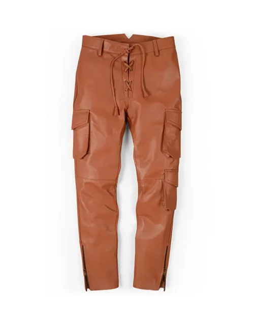 Mens Drifter Cargo Leather Pants
