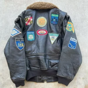 Top Gun G-1 Black Leather Jacket | Top Gun Leather Jacket