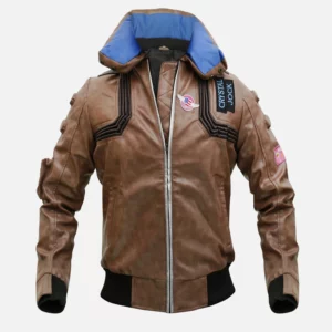 Mens Cyberpunk Style Leather Jacket