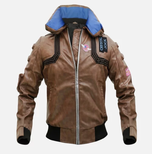 Mens Cyberpunk Style Leather Jacket