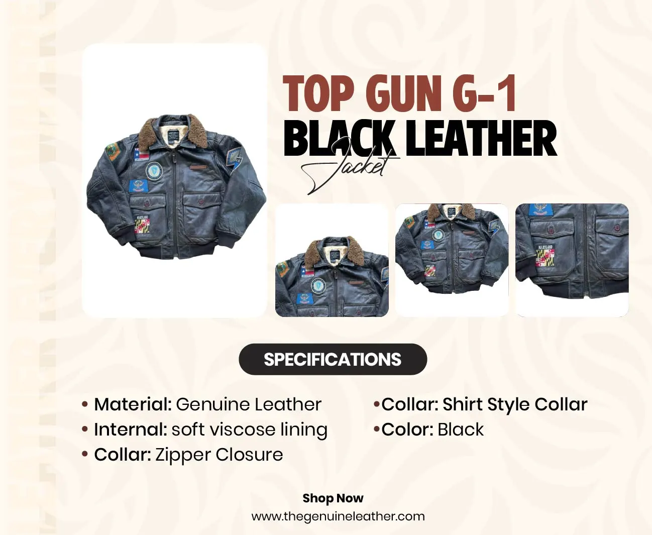 Top Gun G-1 Black Leather Jacket | Top Gun Leather Jacket Top Gun G-1 Black Leather Jacket | Top Gun Leather Jacket