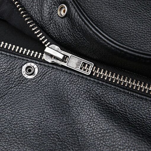 Men's Black Leather Vest