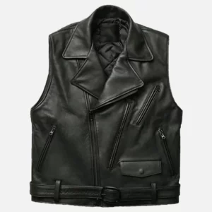 Men's Classic Biker Leather Vest