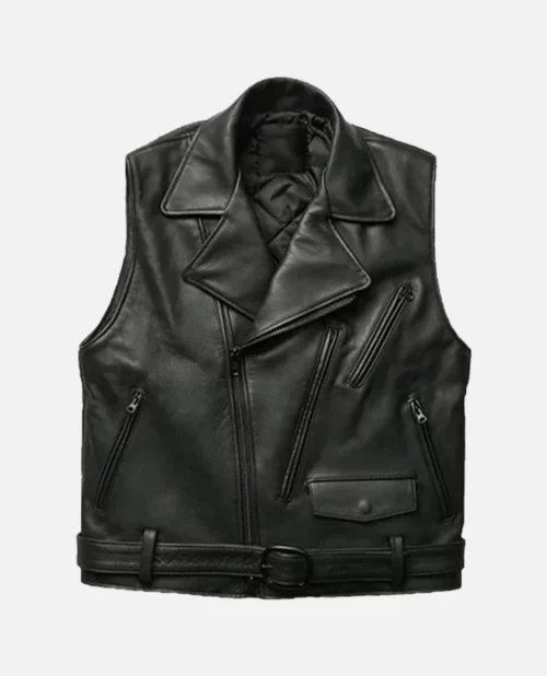 Men's Classic Biker Leather Vest