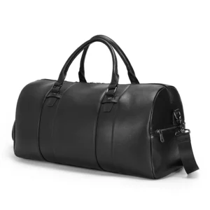 The Glock black Leather Travel Bag