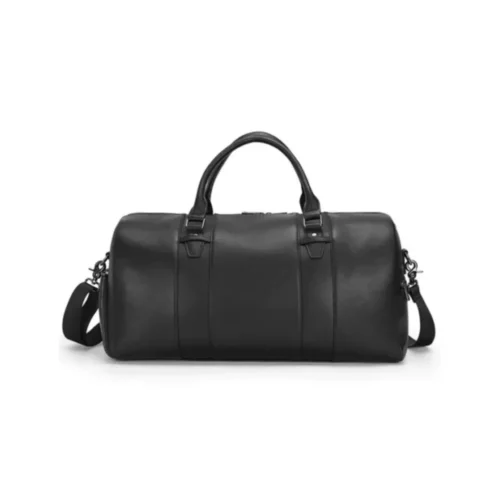 The Glock black Leather Travel Bag