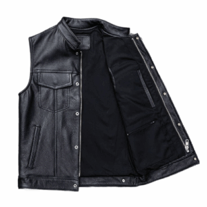 Mens Brown Sheepskin Leather Cowboy Vest