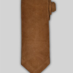 Caramel Brown Suede Leather Tie