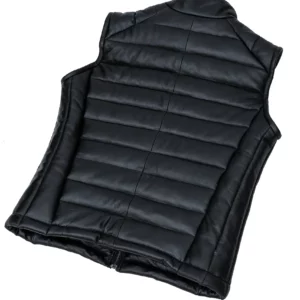 Mens Black Bridger Leather Down Vest