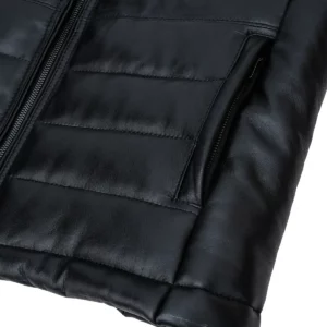 Mens Black Bridger Leather Down Vest