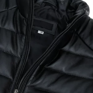 Mens Black Bridger Leather Down Vest