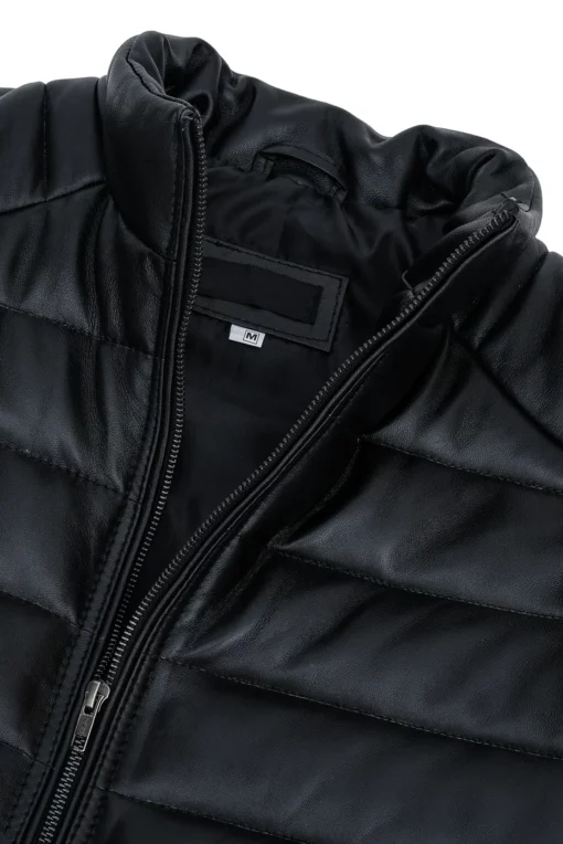 Mens Black Bridger Leather Down Vest